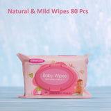 Wipes Natural & Mild (pink) 80pcs