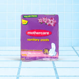 Mothercare Sanitary Pads Ultra Thin 14 Extra Long Day And Night Coverage With Super Soft, Breathable, and 4D Technology Material And 3 Times Extra Absorbent