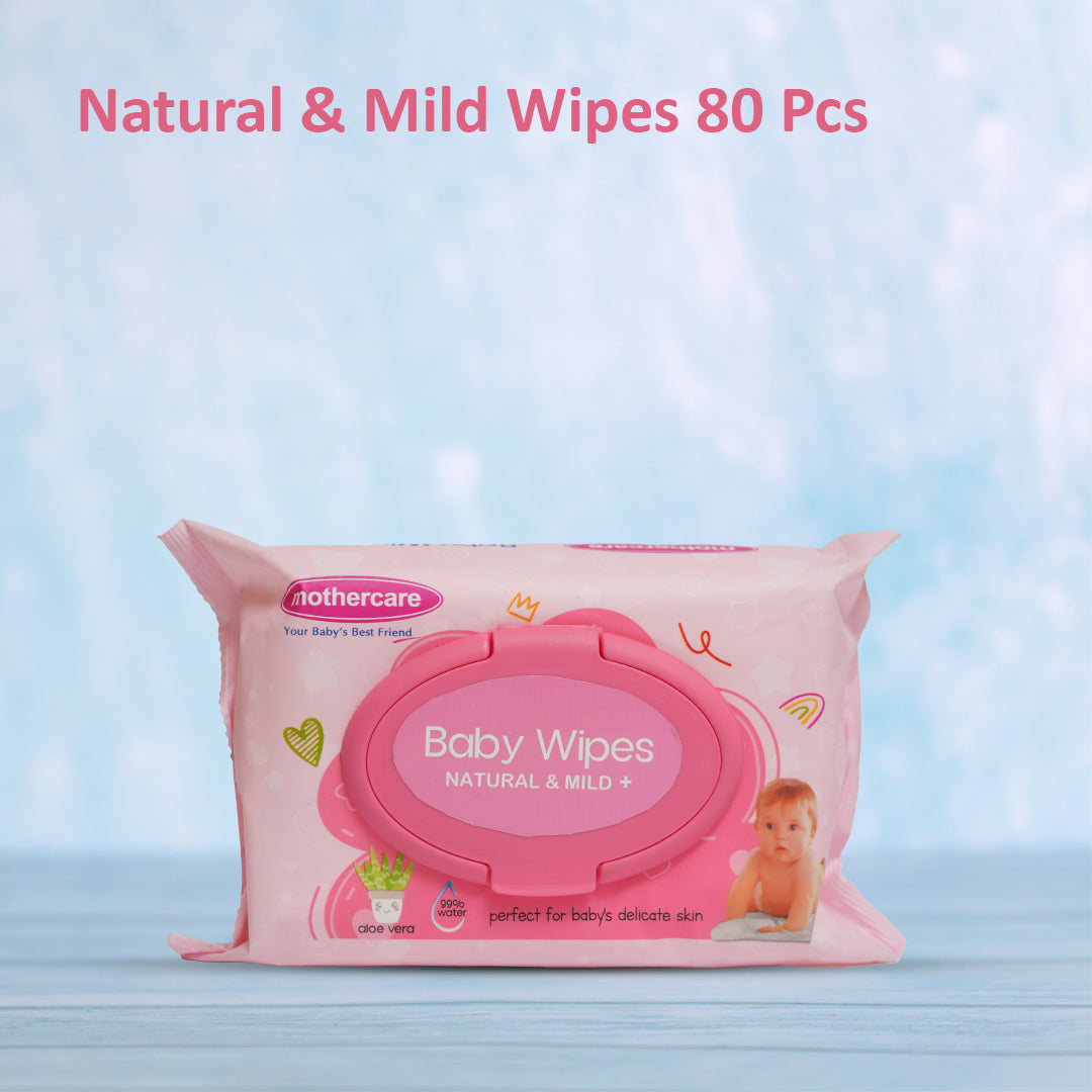 Wipes Natural & Mild (pink) 80pcs