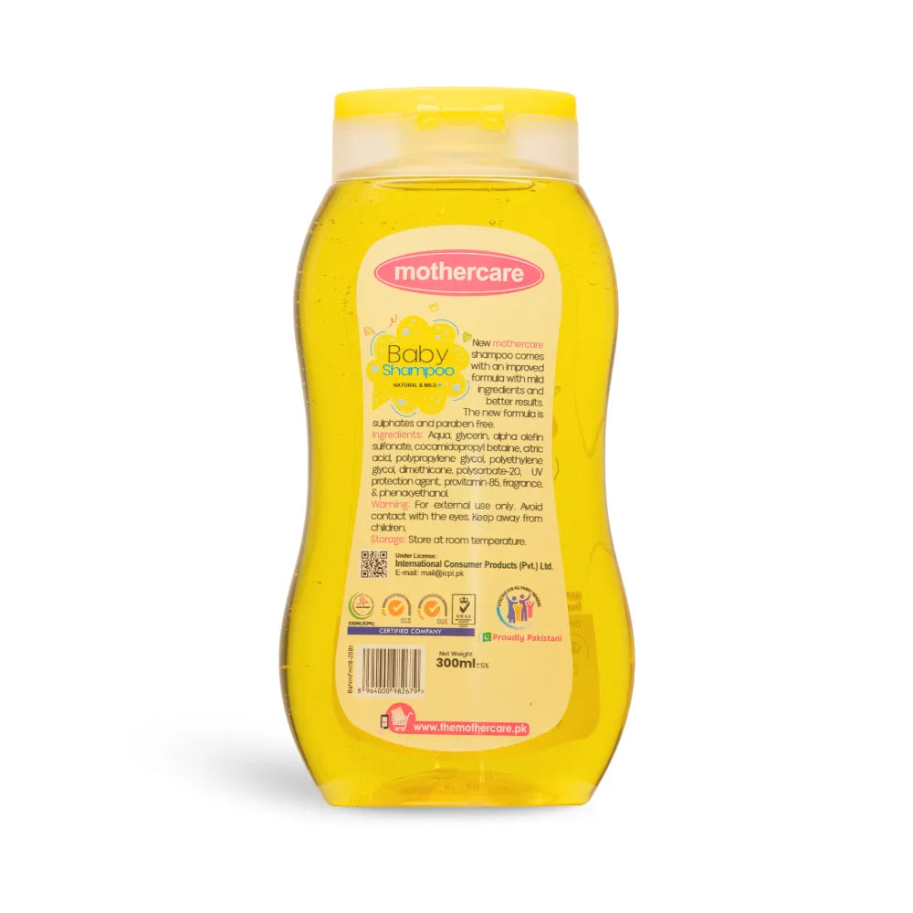 Baby Shampoo Yellow Back Ingredients Image