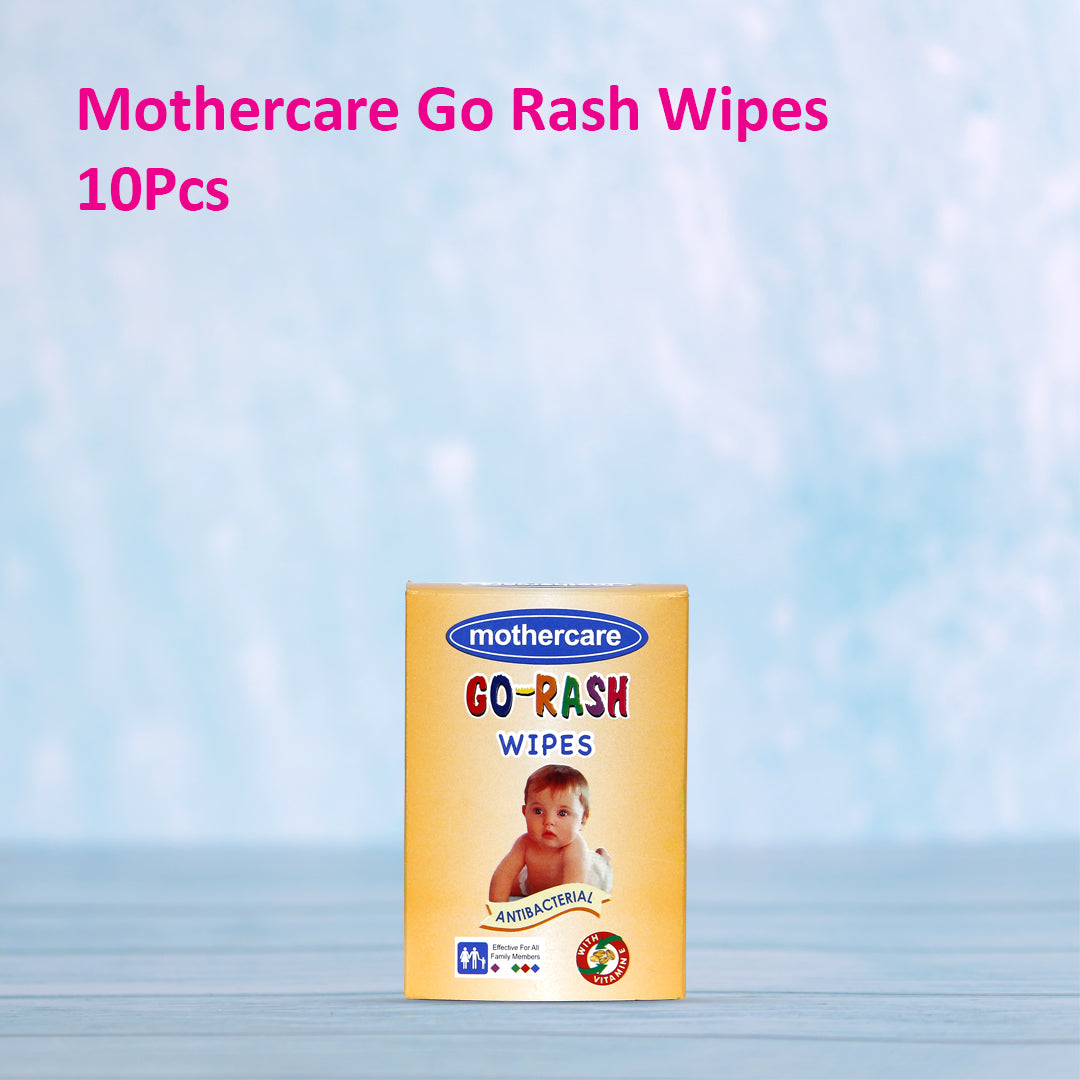 Mothercare Go Rash Wipes (10 Pcs) - Soothes Rashes & Itching