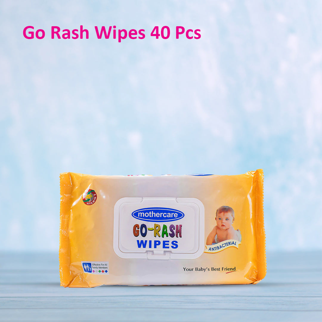 Mothercare Go Rash Wipes 40Pcs