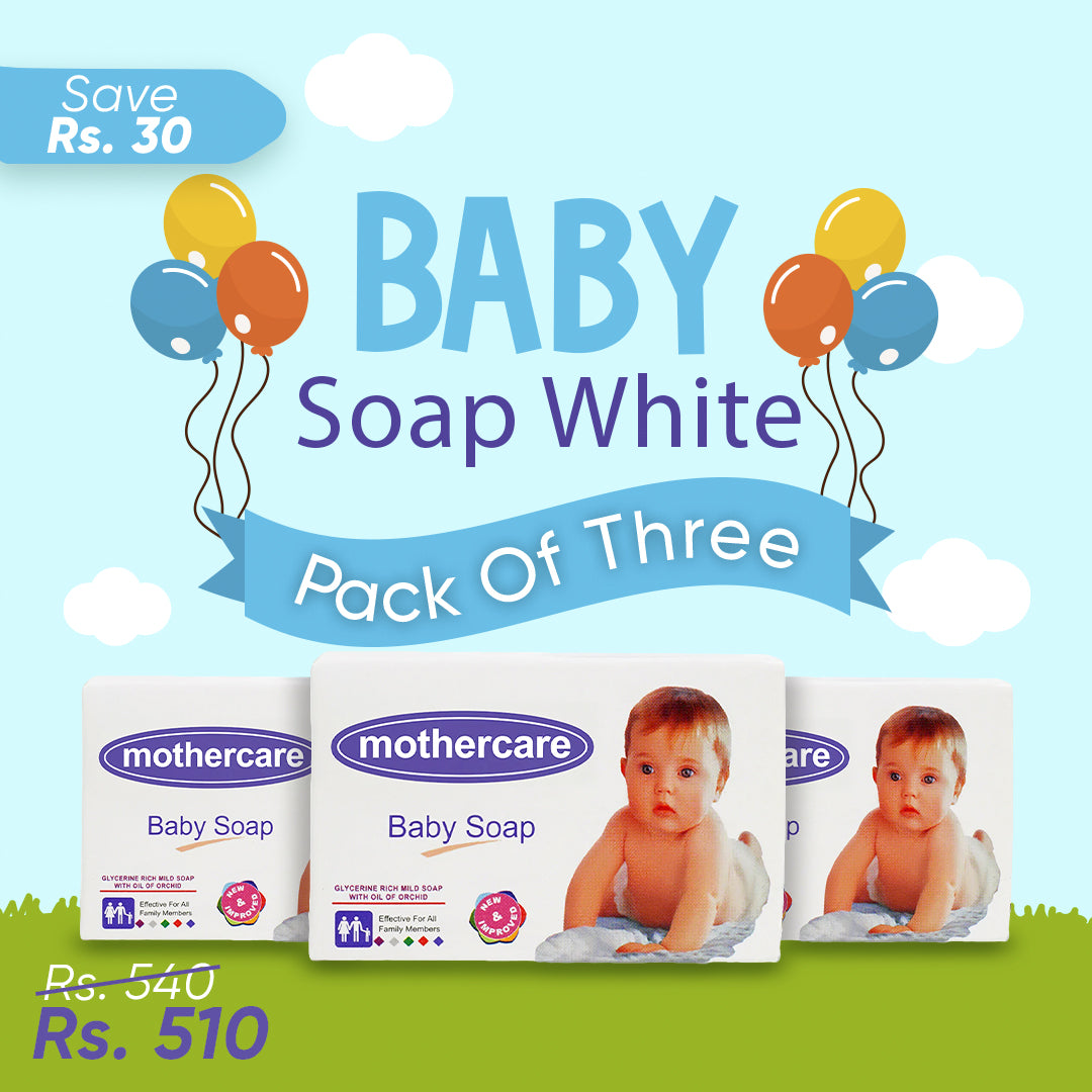 Mothercare Baby Regular White Soap 80gm (Pack Of 3)