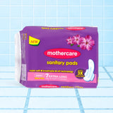 Mothercare Sanitary Pads Ultra Thin 7 Extra Long Day And Night Coverage With 3 Times Extra Absorbent And 4D Technology, Super Soft And Breathable Material.