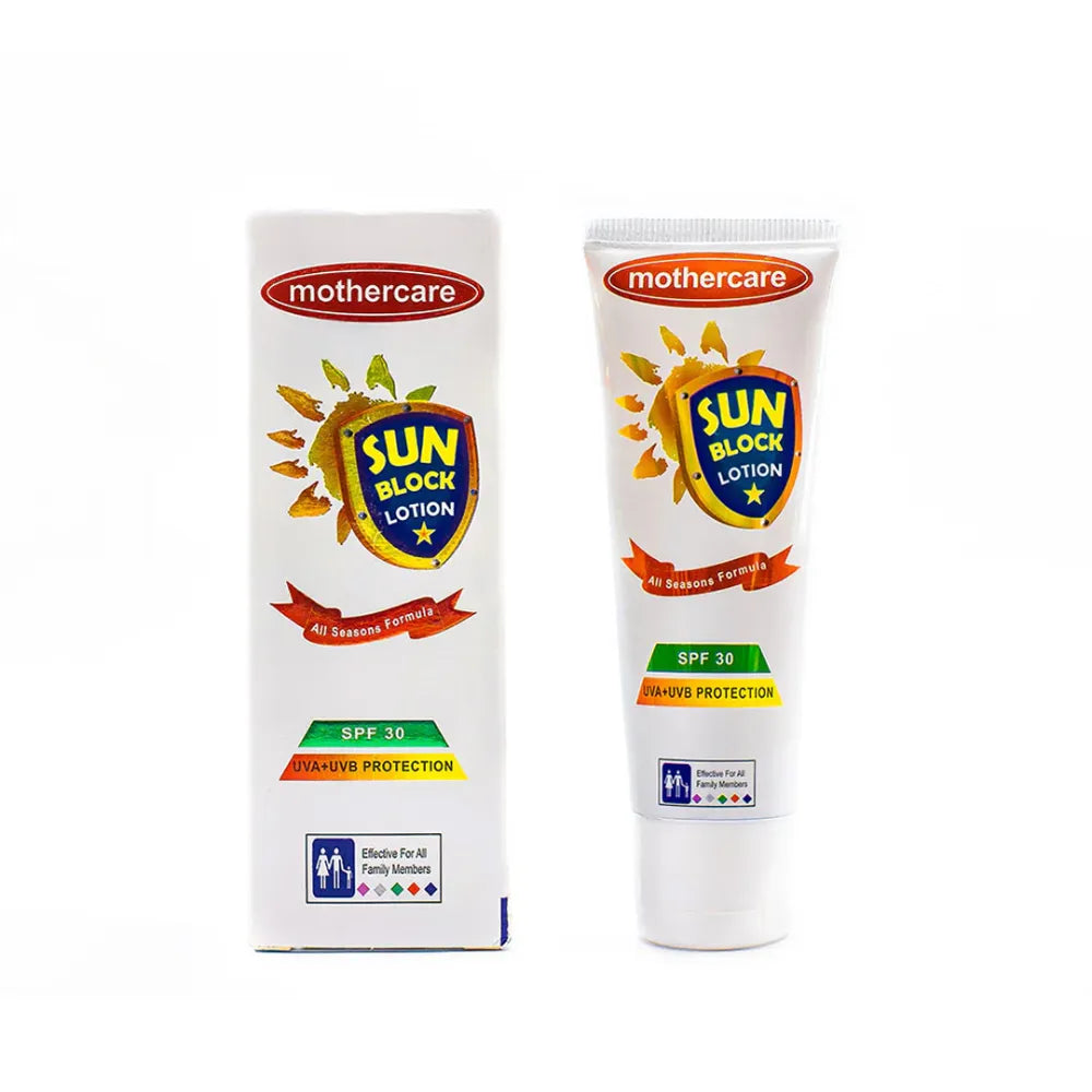 Mothercare Sunblock Tube SPF 30 Packaging