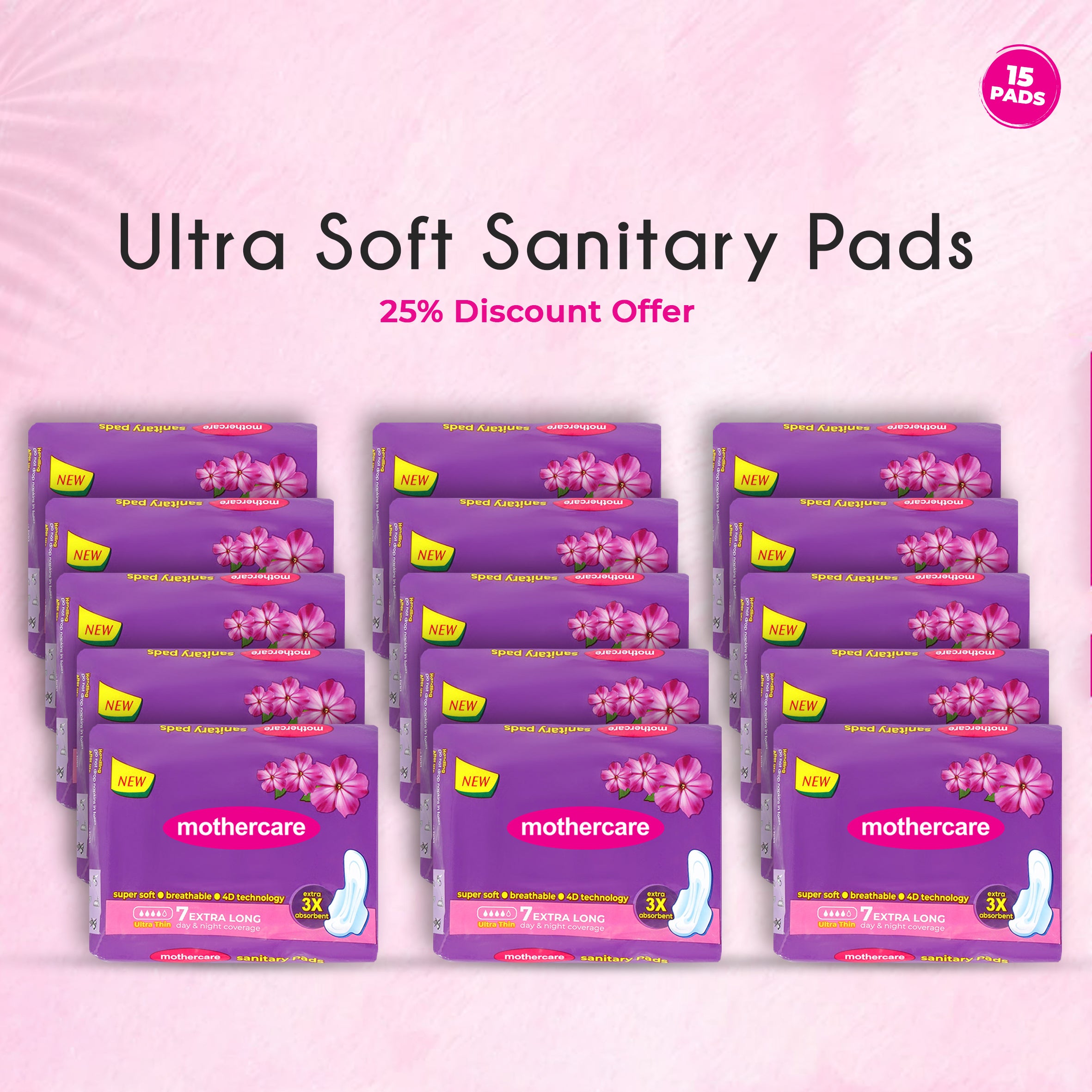 Sanitary Pads (Pack of 15)