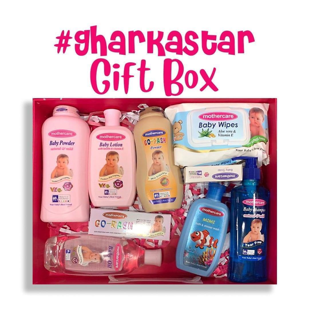 Mother Care New Baby Bath Set Ghar Ka Star Baby Gift Box